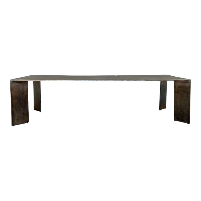 Modern Antique Brass Indoor/Outdoor Coffee Table For Sale