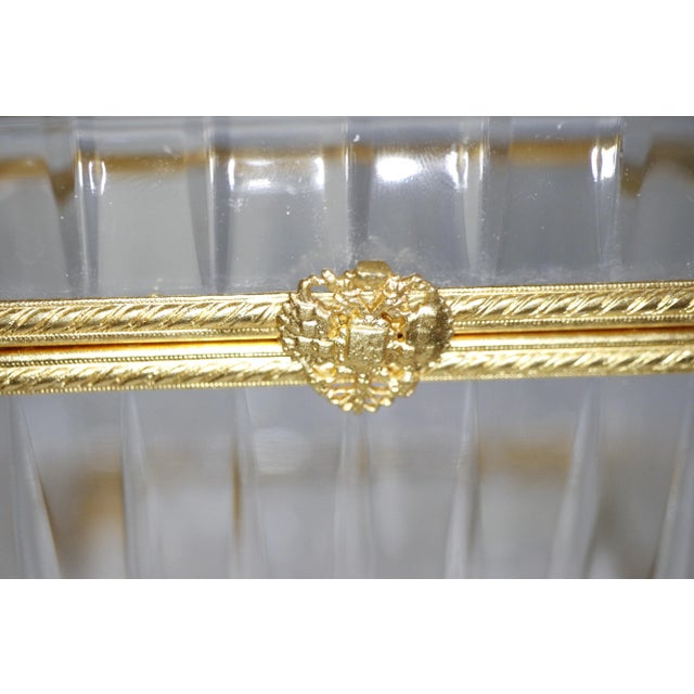 Mid-Century Fabergé Crested 24k Gold Crystal Clawfoot Baccarat Box, Signed by Tatiana Fabergé For Sale - Image 6 of 18