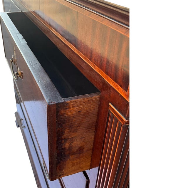 19th Century English William IV Flame Mahogany and Satinwood Scottish Chest For Sale - Image 4 of 9