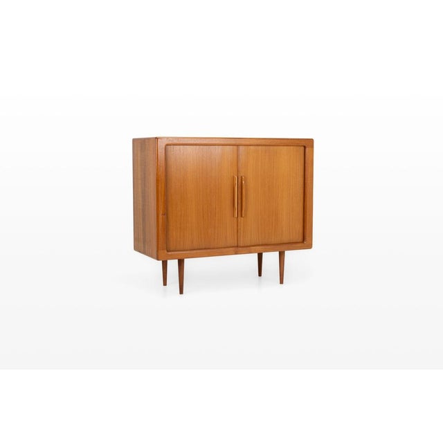 Danish Teak Sideboard with Tambour Doors, 1960s For Sale - Image 9 of 9