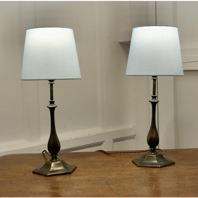 Art Deco Style Table Lamps in Brass, 1930s, Set of 2 For Sale - Image 9 of 9