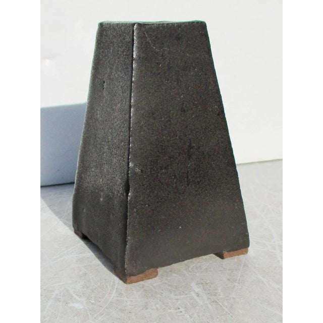Art Deco Japanese Modern Terra Cotta Vase For Sale - Image 3 of 8