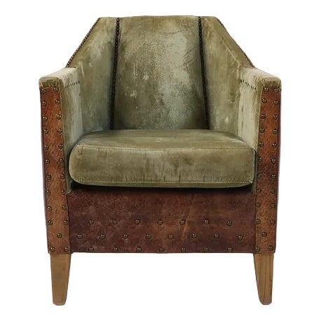 Art Deco Armchair in Leatherette For Sale