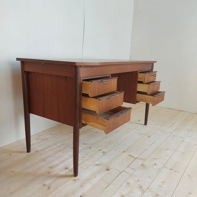 Wood Mid-Century Modern Danish Teak Desk, 1960s For Sale - Image 7 of 8