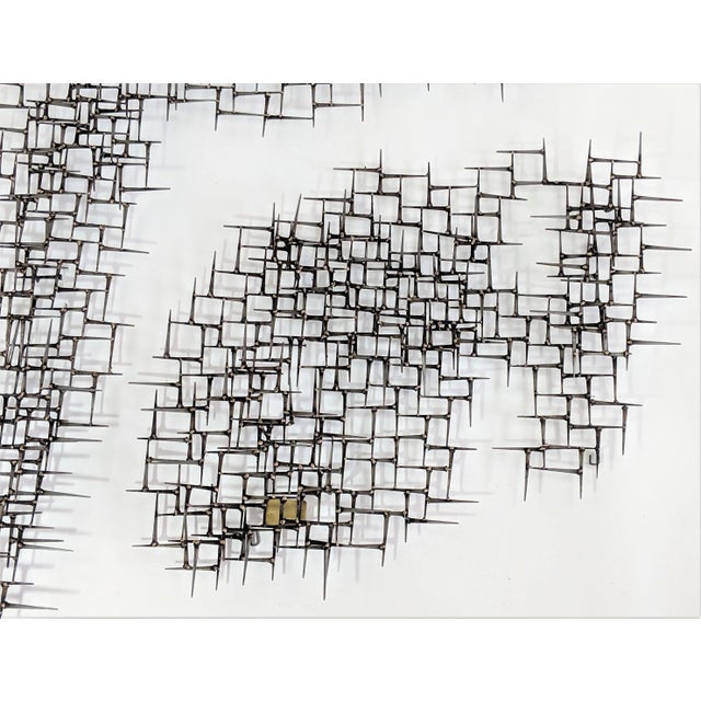 Mid-Century Modern Style Welded Nail Sculpture For Sale - Image 10 of 13