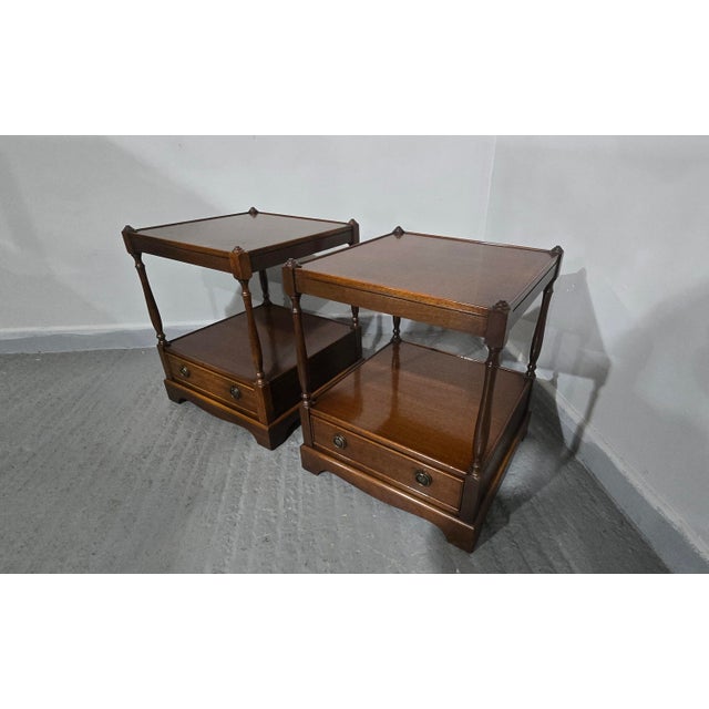Regency Mahogany Lamp Tables, 1930, Set of 2 For Sale - Image 4 of 13