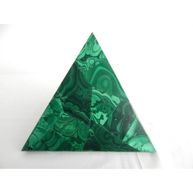 Mid 20th Century Vintage Malachite Pyramid Figure For Sale - Image 5 of 8