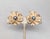 Mid-Century Modern Vintage Signed Boucher Goldtone Faux-Sapphire Flower Clip Earrings- 2 Pieces For Sale - Image 3 of 7