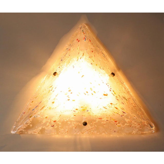 Blue Murano Glass Pyramid Wall Light, 1970s For Sale - Image 8 of 15