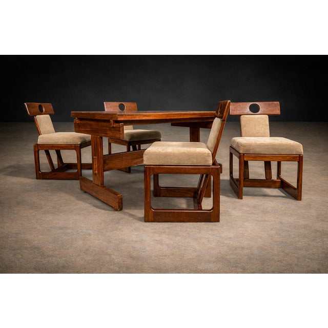 Wood “Cuiaba” Dining Set in Hardwood, Sergio Rodrigues, 1970s For Sale - Image 7 of 13