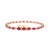 Metal 6.93Ct Mozambique Oval Cut Red Ruby & Diamond Tennis Bracelet in 14k Yellow Gold For Sale - Image 7 of 14
