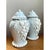 Vintage Shell Encrusted Lidded Ceramic Urns - Pair For Sale - Image 4 of 12