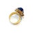 Baroque Bochic “Capri” Vintage Blue Sapphire & Multi Sapphire Ring Set In 18K Gold & Silver For Sale - Image 3 of 12