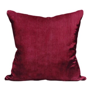 The House of Scalamandré Strie Velvet Pillow, Blossom For Sale
