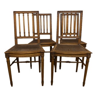 Louis XVI Chairs in Carved Wood, Set of 4 For Sale