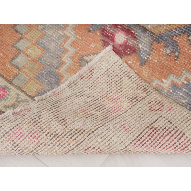 1970 Vintage Turkish Runner Rug, Hand Knotted Wool Hallway Runne For Sale In San Francisco - Image 6 of 10