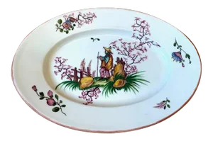 Hand Painted French Chinoiserie Dish