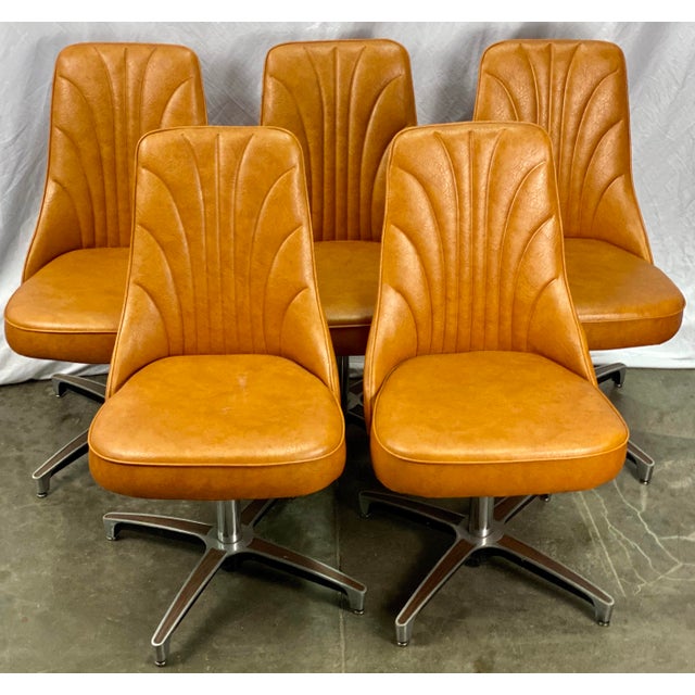 Vintage Chromcraft Mid Century Modern Swivel Dining Chairs Set of 5 Chairish