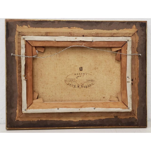 Green Early 20th Century "Country Road Landscape W/ Figures" Oil Painting by H. Mallett For Sale - Image 8 of 9