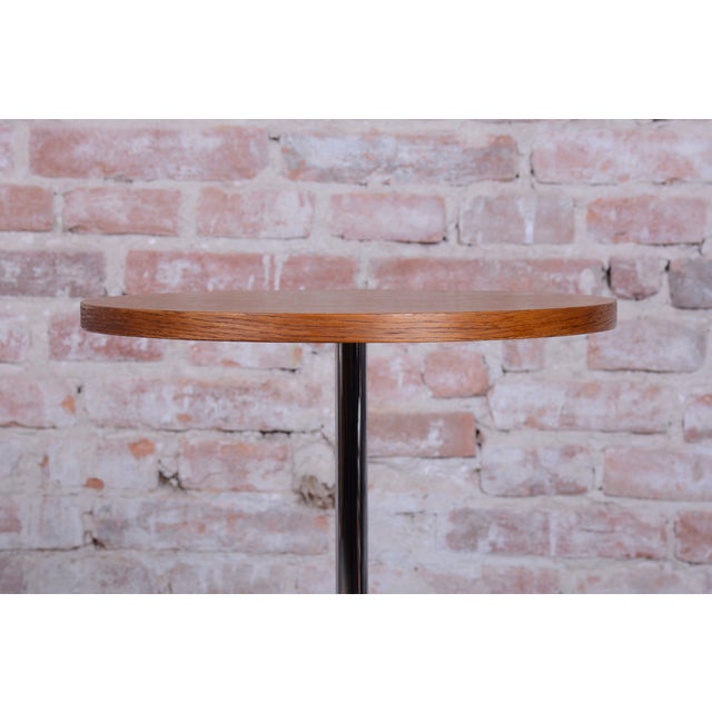 Bauhaus Czech Bauhaus Floor Lamp in Oak, Chrome and Glass attributed to Robert Slezak, 1930s For Sale - Image 3 of 5