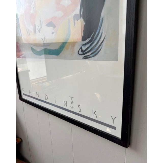 Wood Large Framed Wassily Kandinsky Exhibition Poster Print in Black Frame For Sale - Image 7 of 9