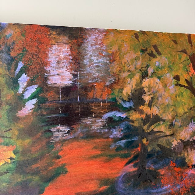 1970s Autumn Landscape Oil Painting For Sale In Charleston - Image 6 of 7