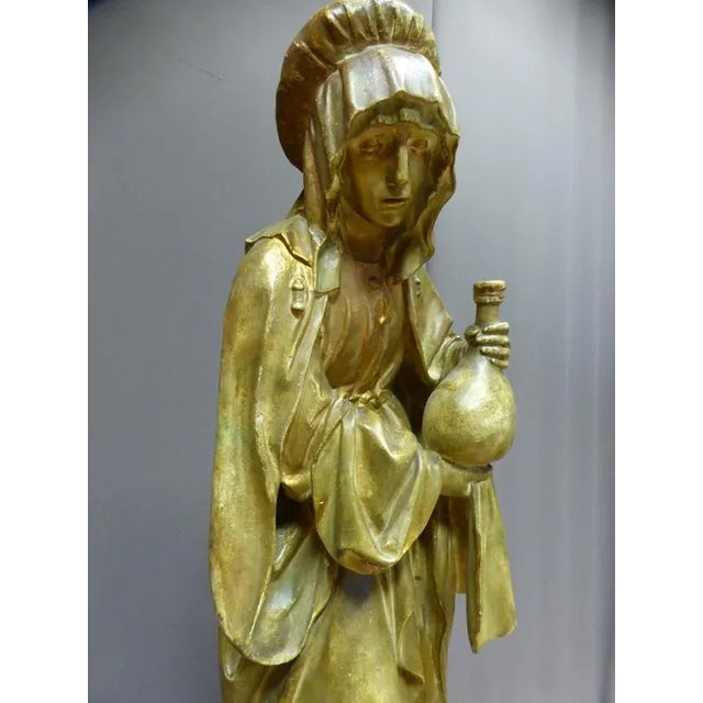 Antique XIX Saint Martha Statue For Sale - Image 3 of 11