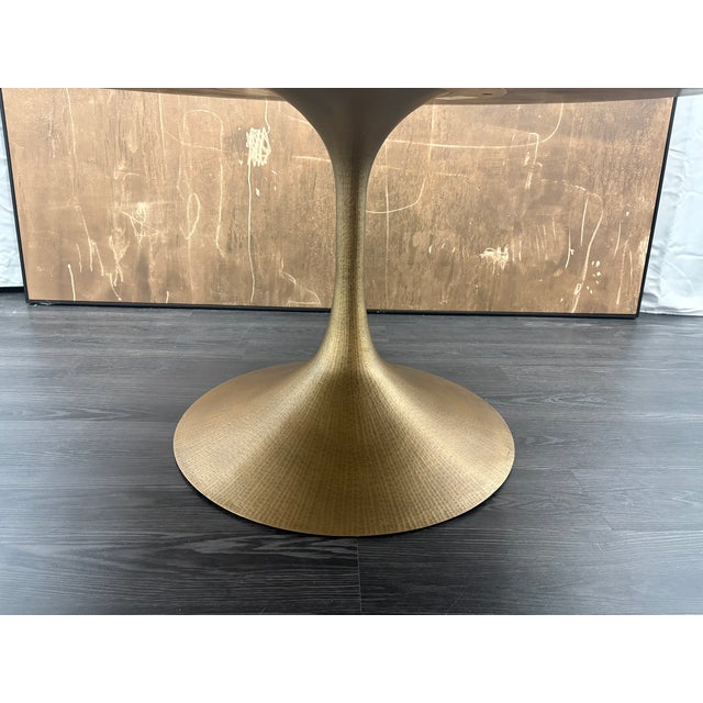 Metal Rh Aero Stone Round Dining Table – 60" For Sale - Image 7 of 18