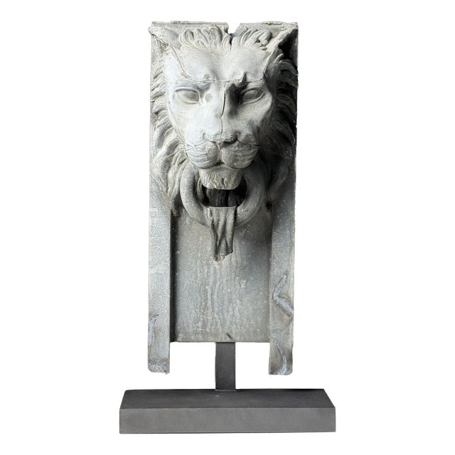 Lion's Head Fragment, 1900s, Zinc For Sale