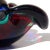 Late 20th Century Murano Vintage Red Black Blue Aqua Swirl Design Italian Art Glass Flower Shaped Ashtray Bowl For Sale - Image 5 of 8