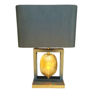 Contemporary Gold Turtle Modern Style Black Rectangular Lamp Shade Table Lamp