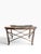 Maitland - Smith 2000s Attributed to Maitland-Smith Leather, Iron & Glass Nailhead Coffee Table For Sale - Image 4 of 11