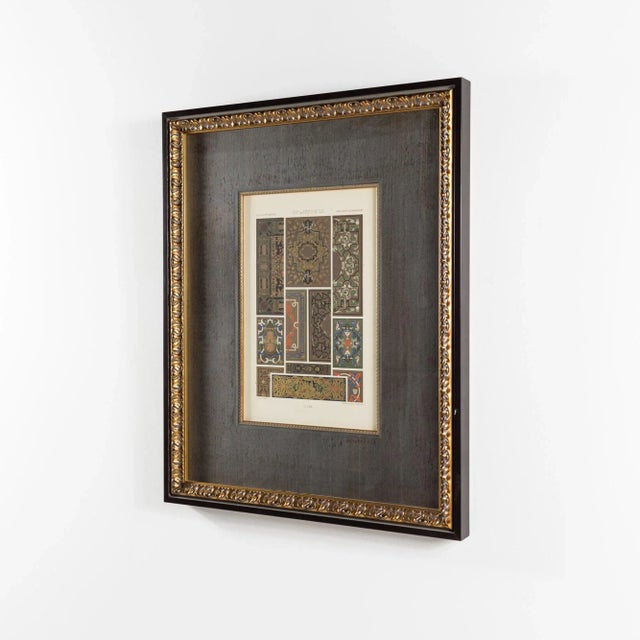 Contemporary French Style Tapestry Framed Lithograph For Sale - Image 3 of 4