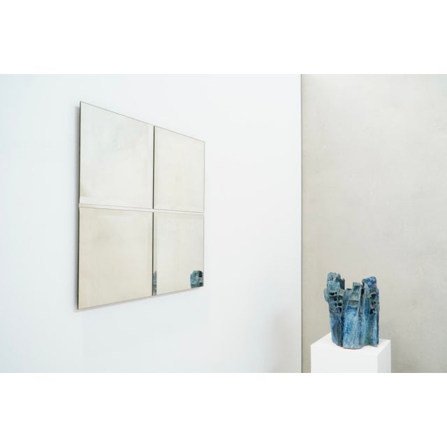 Square Glass Art Mirror by Michel Martens, Belgium, 1970s For Sale - Image 14 of 14