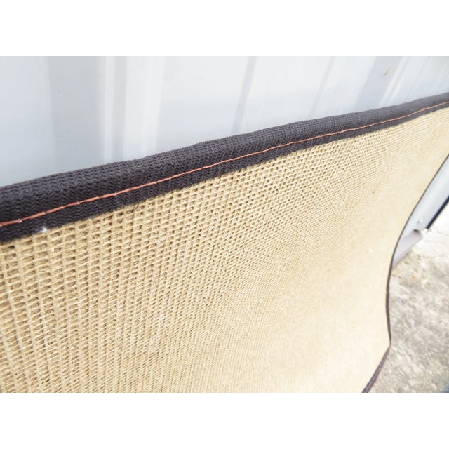 Vintage Signed "Mermade" Fisherman Boat Painting on Hook Latch Rug ~ Nantucket Art For Sale - Image 10 of 11