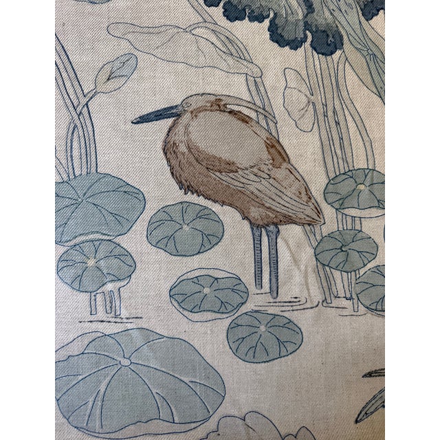 Lee Jofa/Gp & J Baker Nympheus Twill Frost/Sea Fabric 1 1/2 Yards For Sale In Raleigh - Image 6 of 9