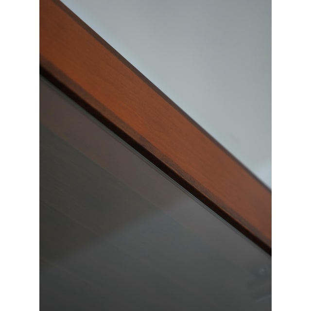 Wood Stickley Cherry Tall Glass Door Curio Display Cabinet For Sale - Image 7 of 16