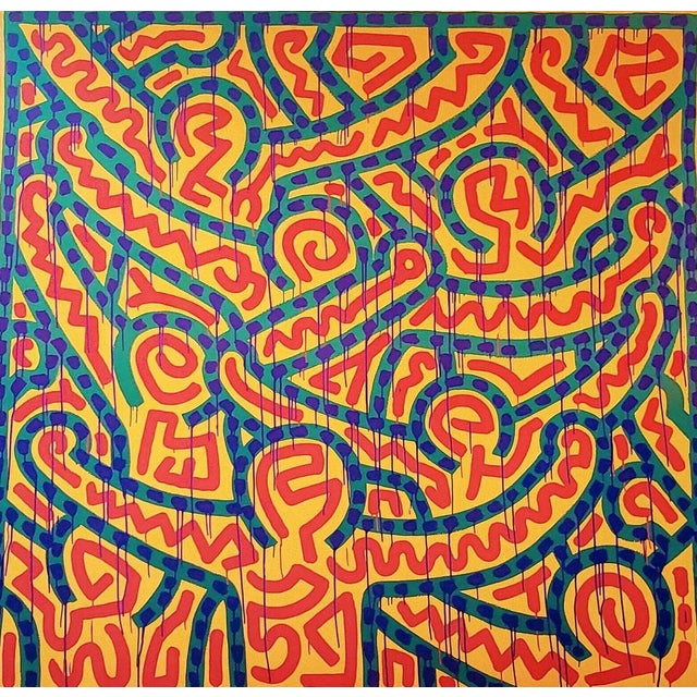 Keith Haring Original screenprint, 1998 Poster for the San Francisco Museum of Modern Art exhibition from Untitled (1986)...