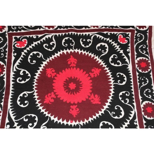 Vintage Samarkand Suzani, Uzbekistan For Sale In Palm Springs - Image 6 of 13