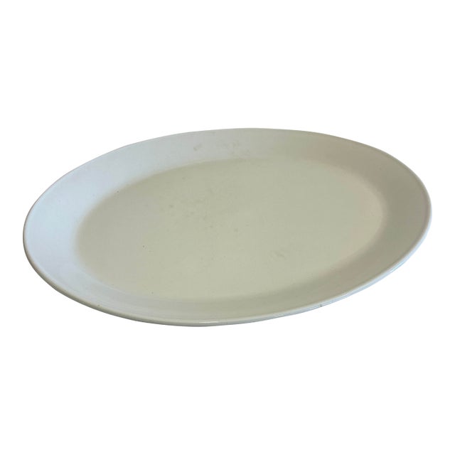 Vintage Johnson Brothers White Ironstone Serving Platter, England For Sale