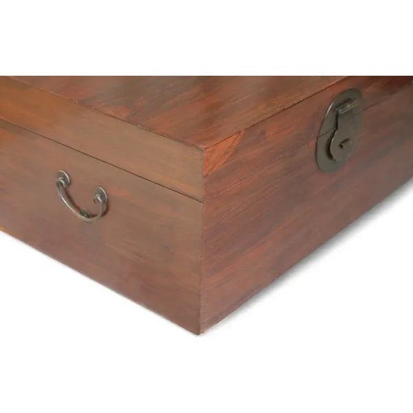 Early 20th Century Vintage Wood Trunk For Sale - Image 5 of 12