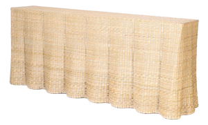 Long Wicker Drapery Ghost Console