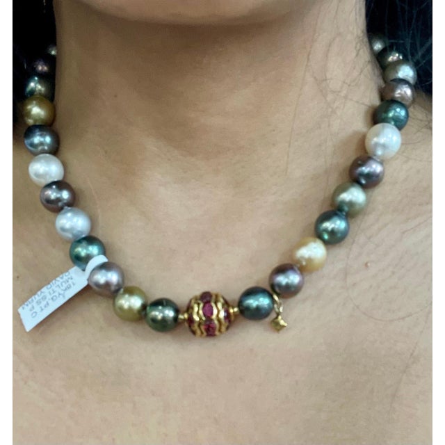 Designer David Yurman Multi Color South Sea Pearl Limited Edition 16 " Strand Necklace Exclusive , Very Supreme quality,...