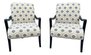 Hooker Furnishings Sam Moore Dante Exposed Wood Chairs, a Pair