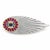 Art Deco Erté Vintage 14k/Sliver Plume" Feather Brooch With Sapphires, Garnets & Diamonds For Sale - Image 3 of 7