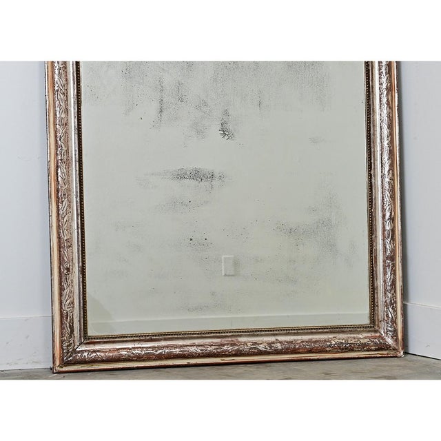 Late 19th Century French 19th Century Louis Philippe Silver Gilt Mirror For Sale - Image 5 of 11