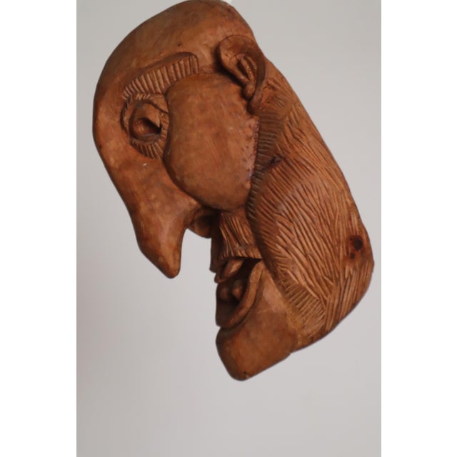 South Tyrolean Wooden Mask Grimace, 1960s For Sale - Image 3 of 18