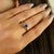 14k Gold Oval Natural Blue Sapphire & Diamond Solitaire Ring Size 6 for Women For Sale - Image 4 of 14