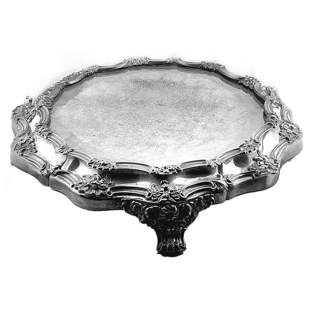 Rare ornate silver plate footed plateau/vanity tray. This is a "one of a kind" piece that was in my family for as long as...
