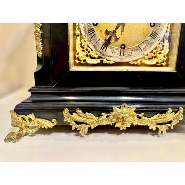 Black Antique Winterhalder & Hofmeier Clock** Rare Find Good Condition 1890's** For Sale - Image 8 of 11